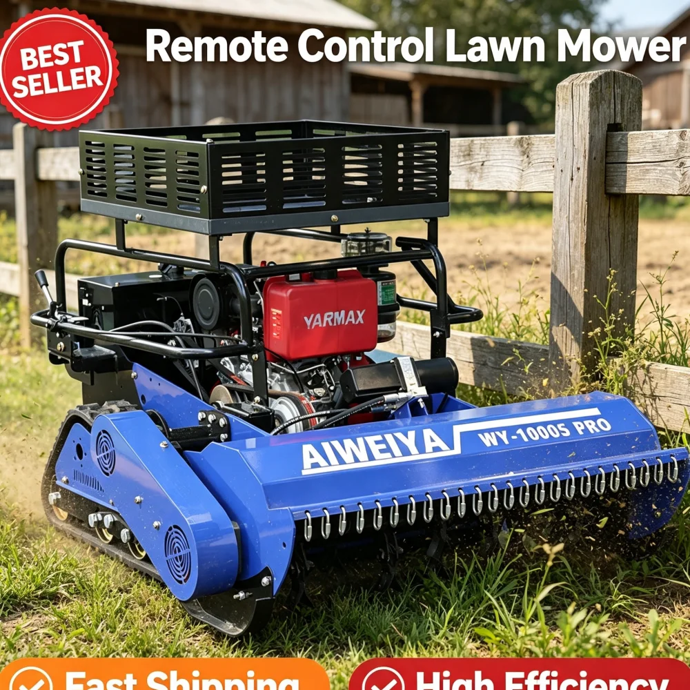 Customized Popular Sale Gas Powered Lawn Mower Robot Remote Control Lawn Mower Quick Startup For Mini Family Courtyard Lawn