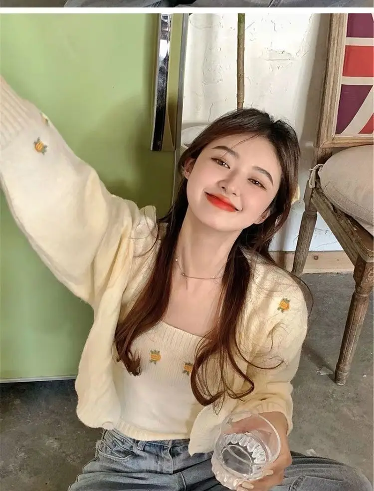 2025년 초가을 신상 여성용 세트 라이트 성숙한 스타일 스웨터 베스트 캐주얼 팬츠 3피스 수트