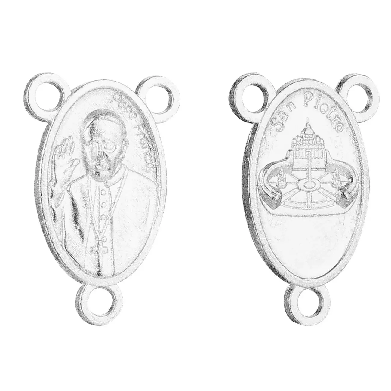 10 Stück Papst Francis Medaille Mittelstücke katholische San Pietro Rosenkranz Steck verbinder Teil für DIY Herstellung Zubehör