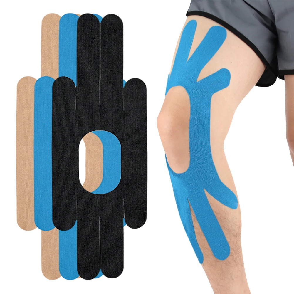 Knie-Kinesiologie-Tape, Athletik-Tape sorgt für Unterstützung und Stabilität auf Muskelklebendes Sport-Tape, elastisch für Fitnessstudio und Fitness