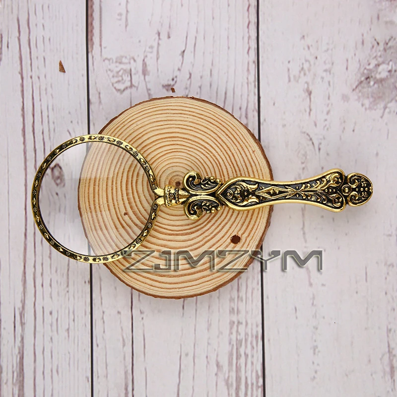 Vintage Jewelry Loupe Magnifying Glass Hand Loupe Optical Glass for Newspaper Nature Exploration Checking Maps Jewelry Detection
