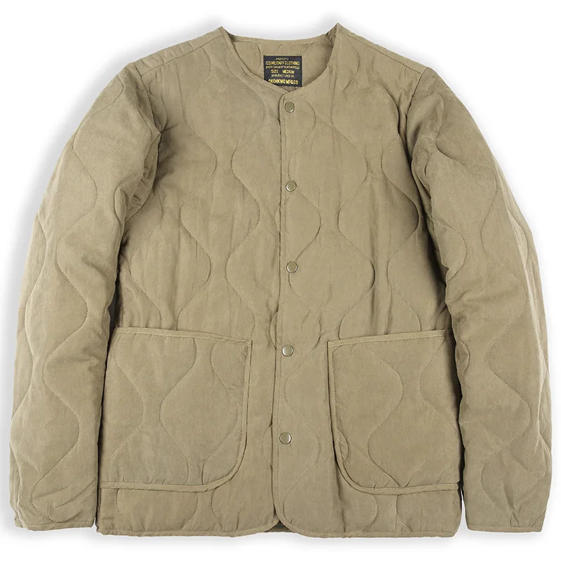 OKONKWO new cotton-padded M65 liner jacket Ami Khaki retro cotton quilted hunting jacket for men
