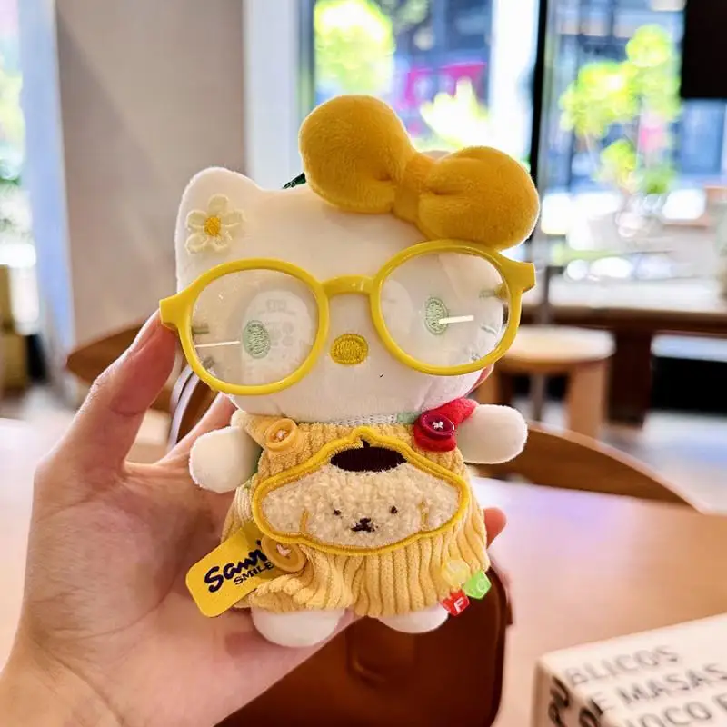 

13 см натуральная милая мультяшная Kawaii Sanrio Hello Kitty плюшевая кукла брелок сумка кулон игрушка в подарок