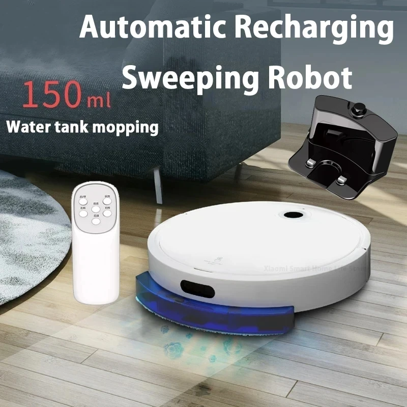 2024 New 5-In-1 Intelligent Sweeping Robot Automatic Recharge Remote Control With Water Tank Strong Suction Vacumn Cleaner