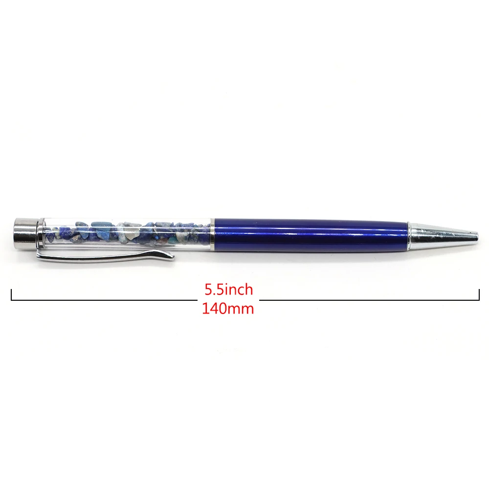 Natural Healing Amethyst Quartz Agate Crystal Original Gravel Stone Ballpoint Pen Student Stationery Office Business Gifts