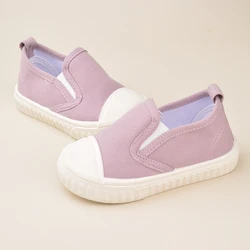 Baby Boys and Girls New Arrivals Trend Fashion Daily Canvas Toddlers Slip-on Barefoot Sneakers EK9S53