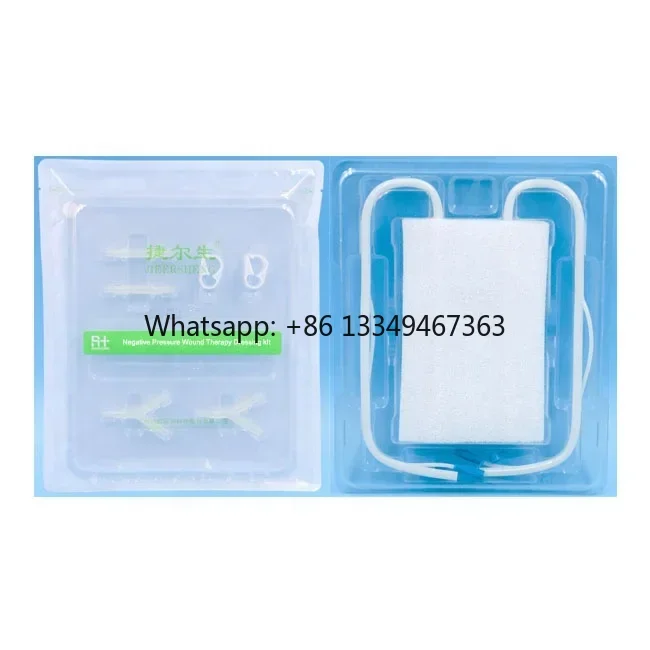 

Fast shipping Negative pressure wound therapy VAC NPWT dressing kits including wet white PVA foam tubes adhesive film tee/straig