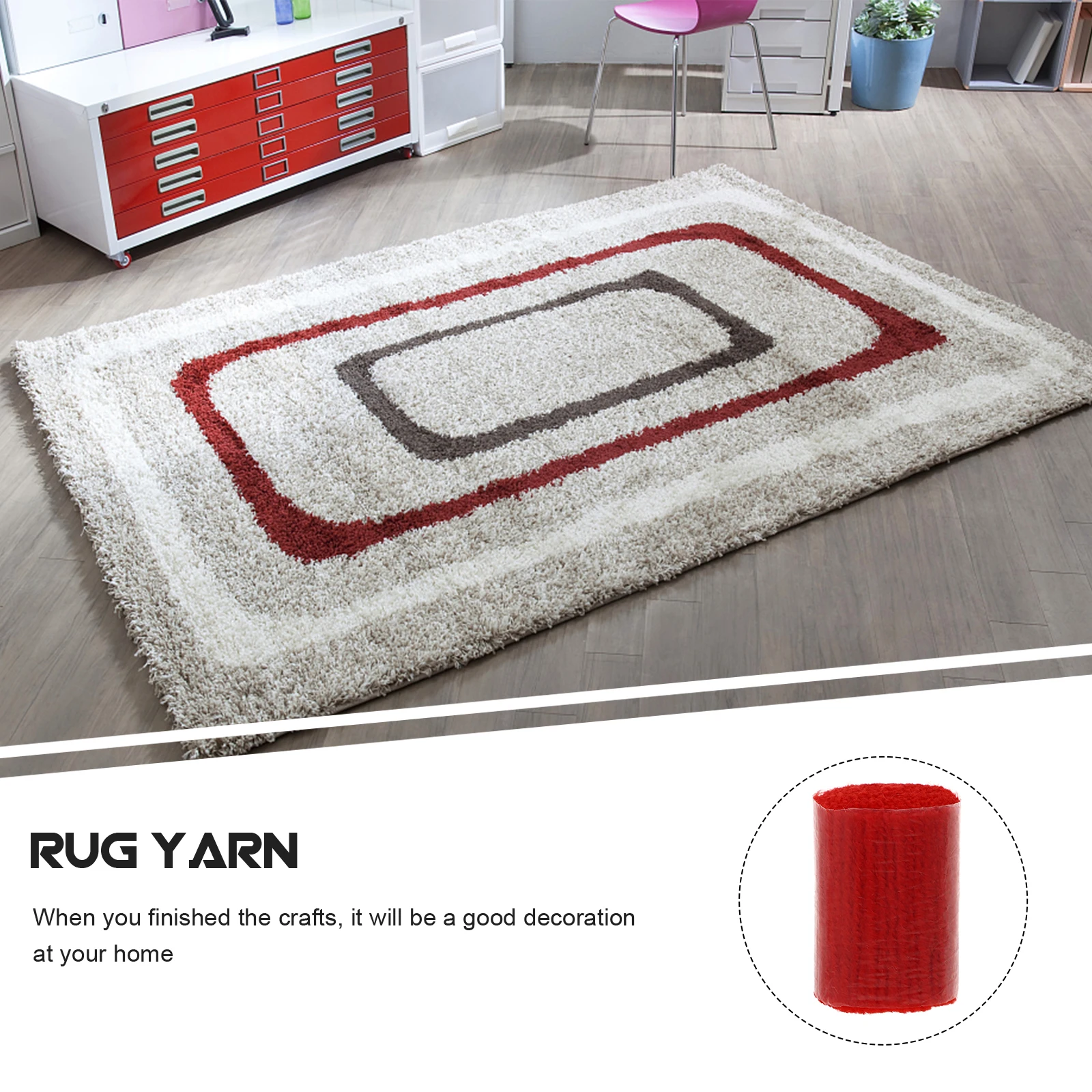 

10 Rolls Knotted Rug Carpet Embroidery Thread Set Mix Product Hook Office Making Rugs