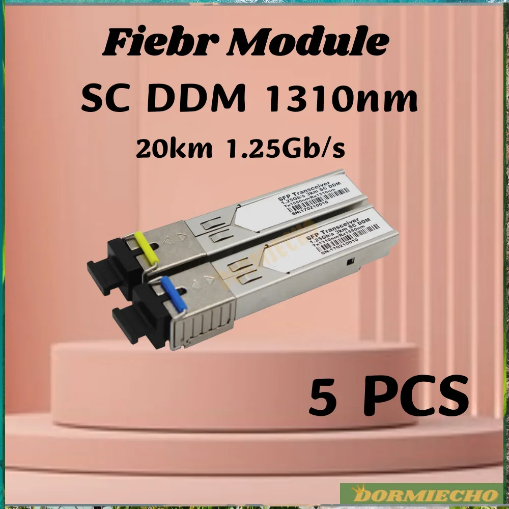 

Best Price Transceiver Fiebr Module 20km 1.25Gb/s SFP Single Mode SC DDM 1310nm 5 PCS