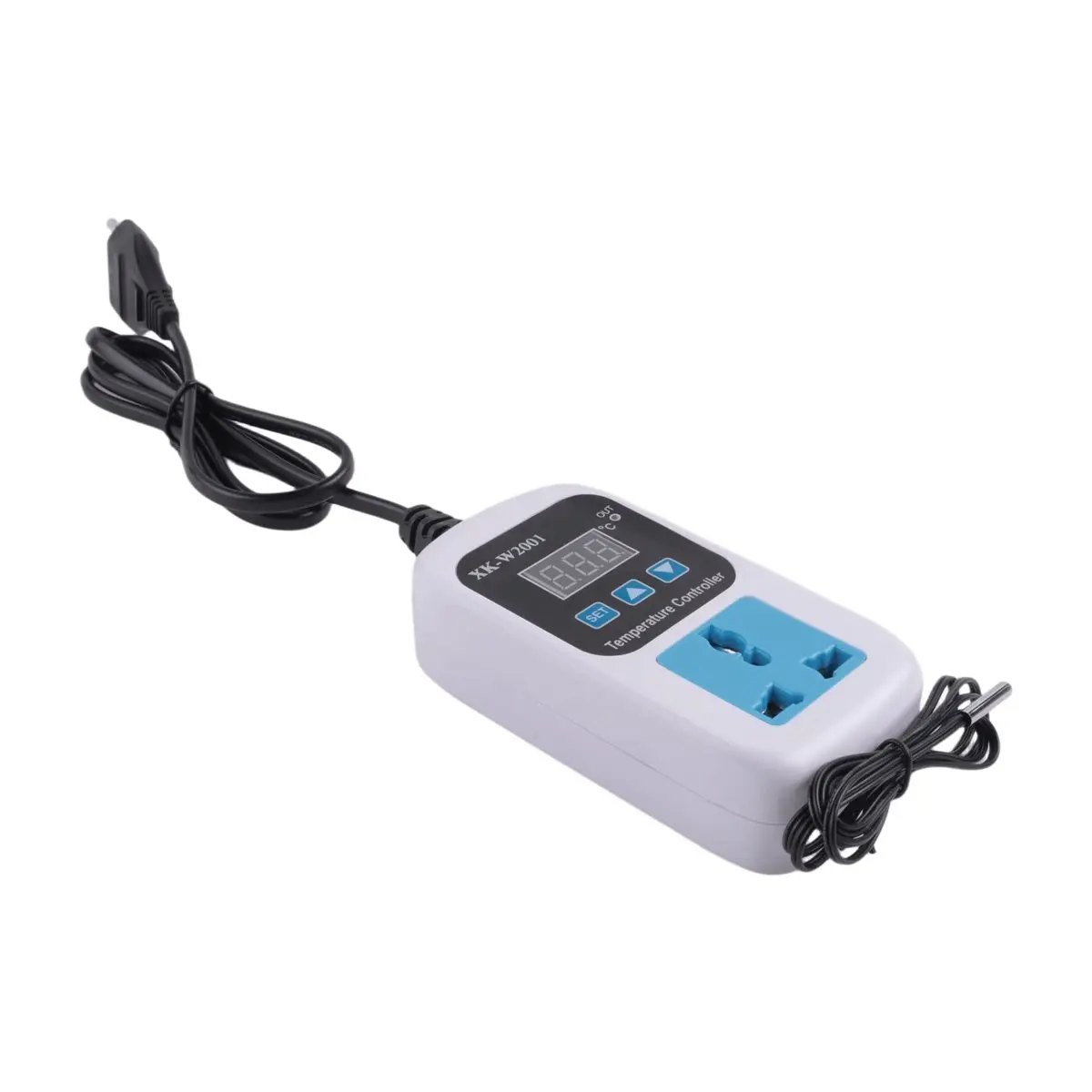 Y17A XK-W2001 Digital Temperature Controller Socket AC 110-220V Thermostat Regulator Socket Outlet with Sensor EU Plug