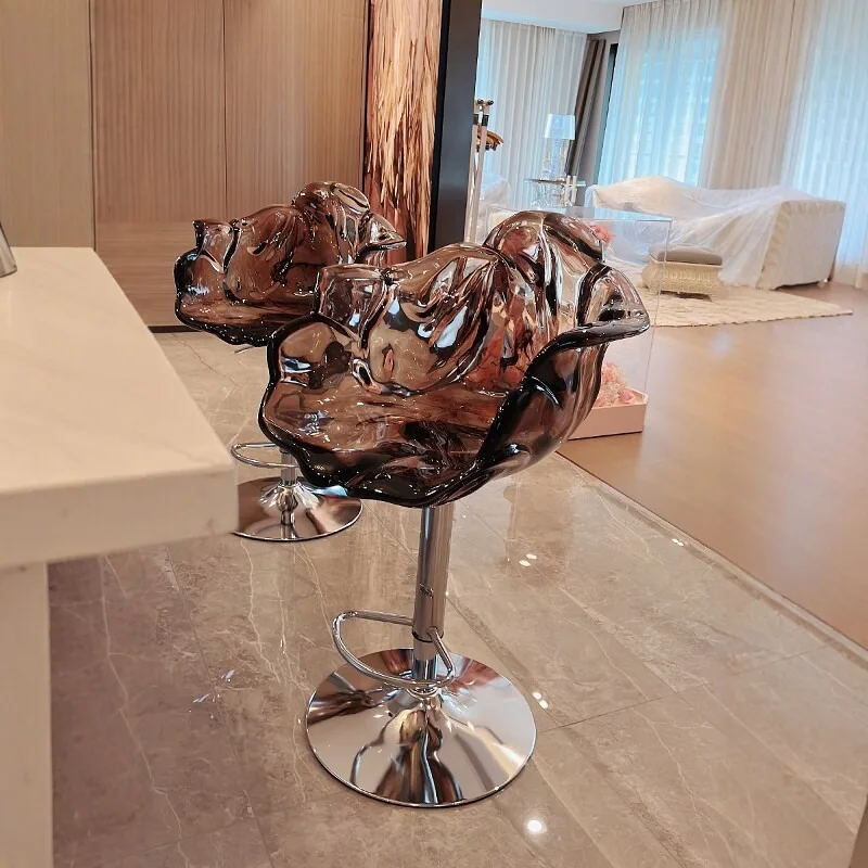 

Petal bar chair, liftable rotating island bench
