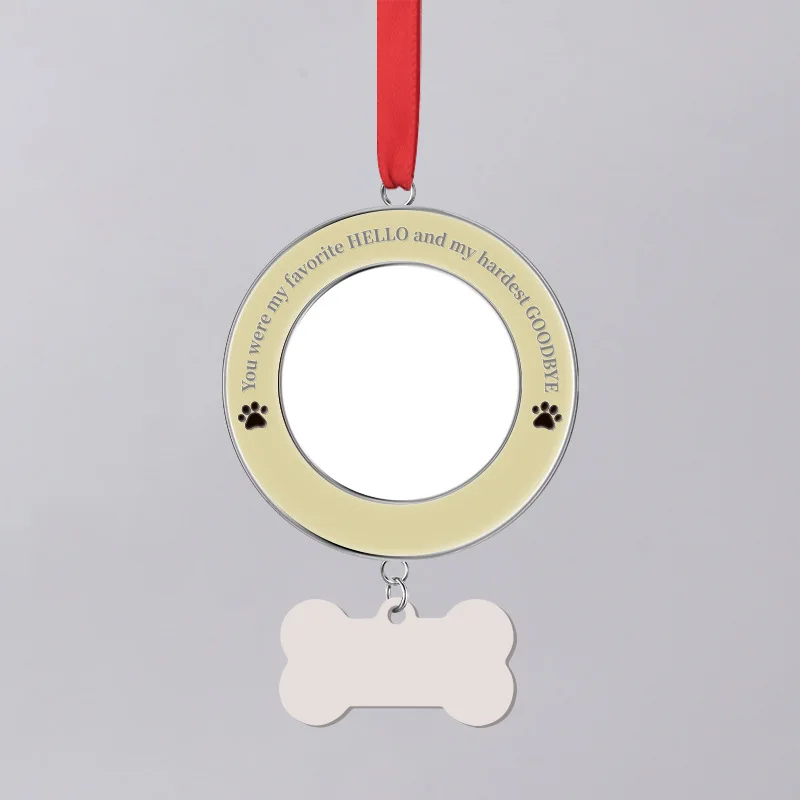 

20 шт., сублимационные металлические рождественские украшения, украшения для собак и домашних животных, подарки для праздничного домашнего декора