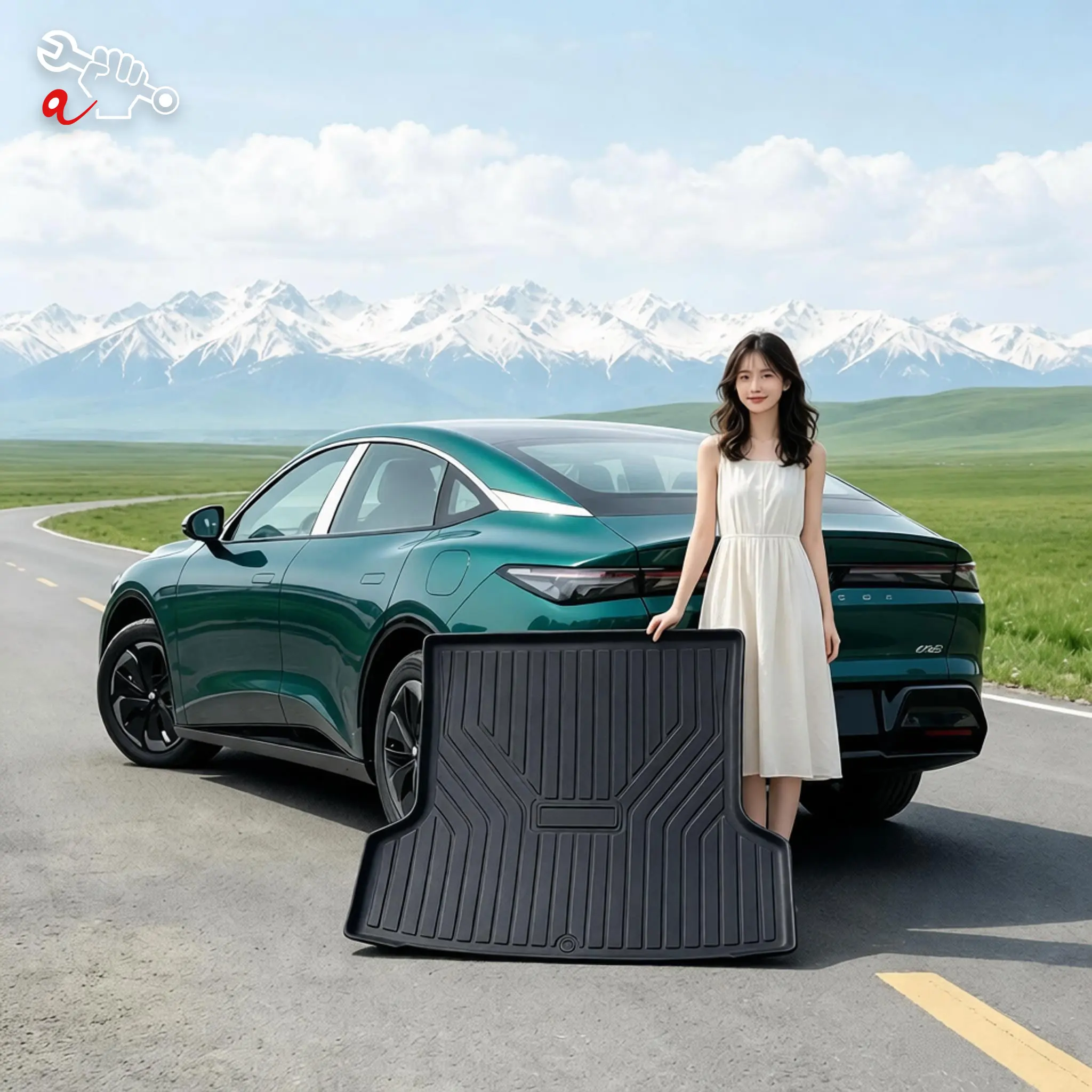 Custom Fit TPE Trunk Mat For ARCFOX Alpha S5 αS5 2024-2026 Rear Cargo Liner Durable Anti-Dirty Cargo Boot Liner Trunk Pad