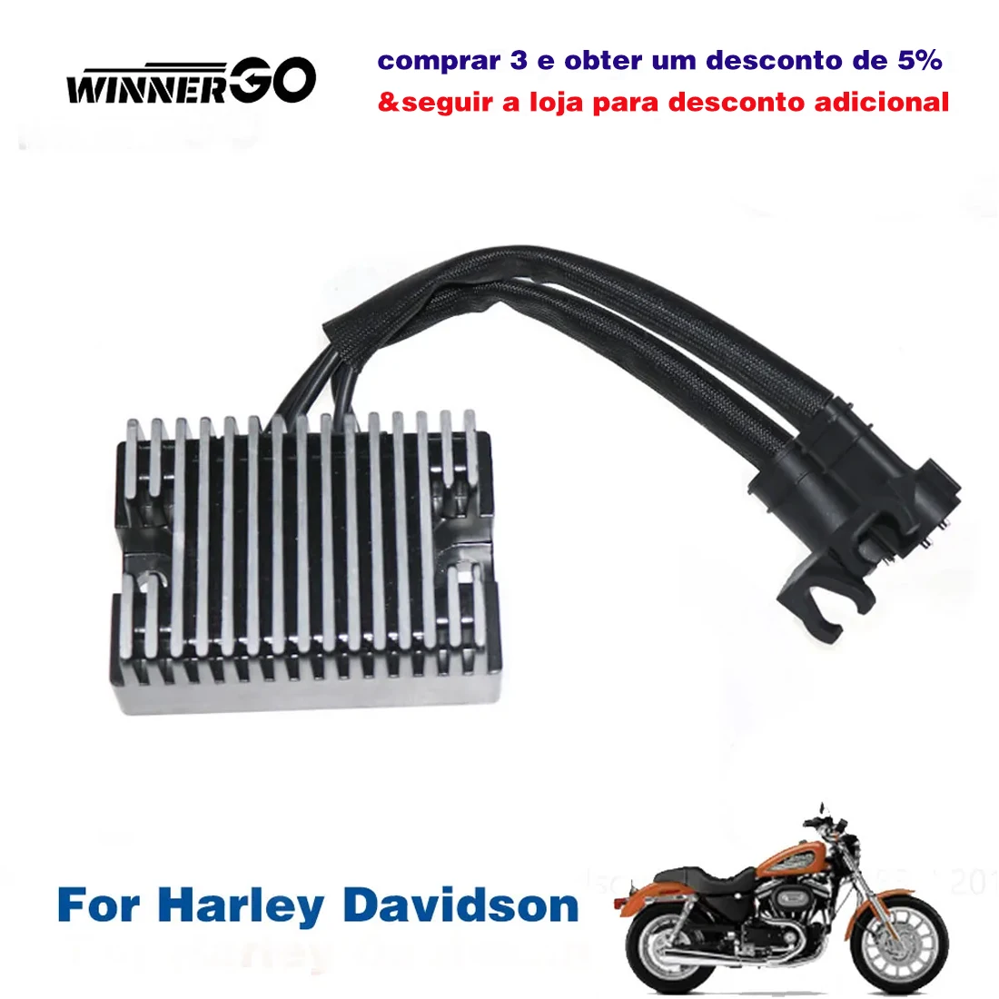 Retificador regulador de tensão para Harley Davidson, Sportster XL 883 1200 XL883 XL883N, super baixo, ferro de polícia 883, 74546-07A, 74711-08
