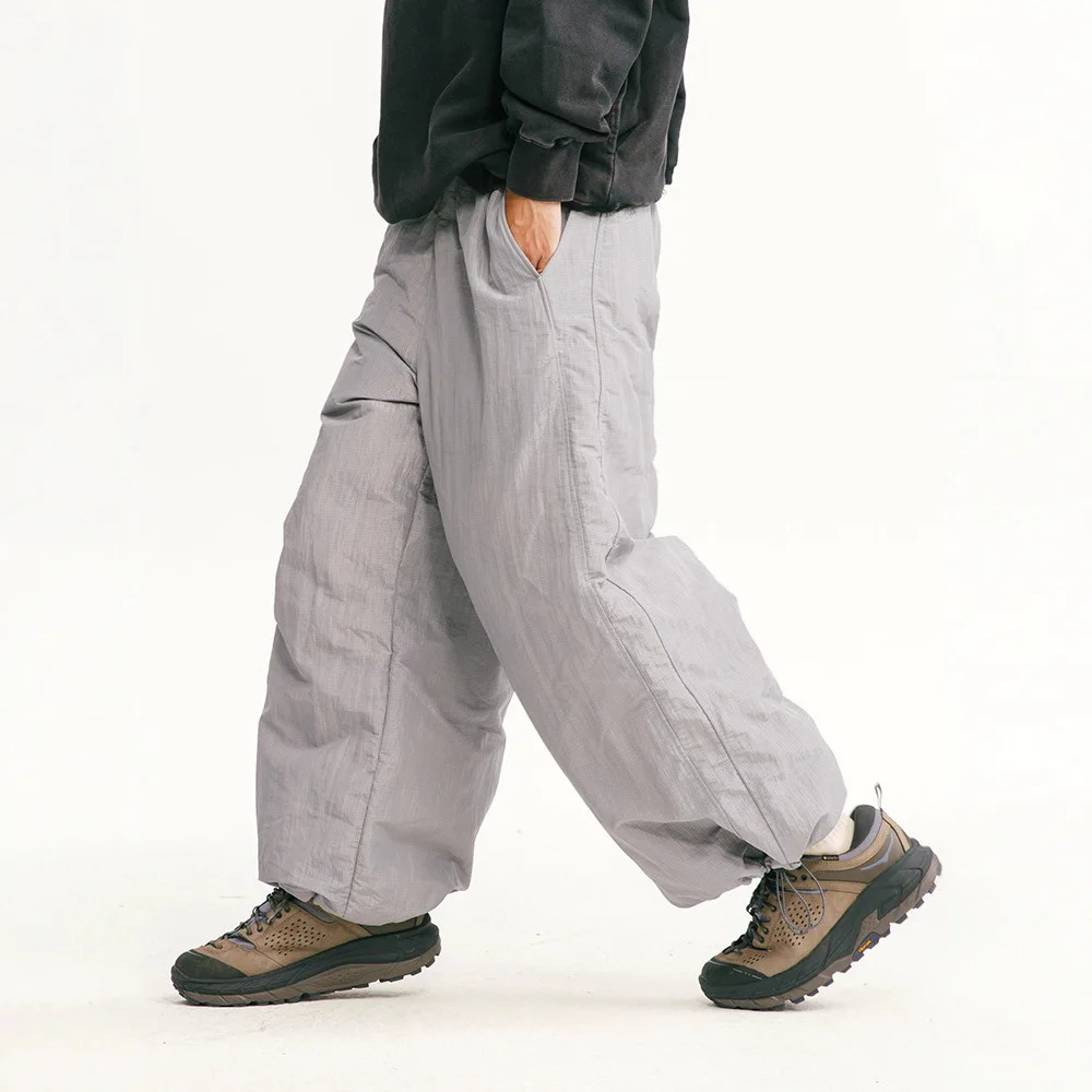 

Winter Men Loose Casual Outdoor Fashion Loose Casual Thicken Sports Down Pants Women Cargo Trousers Cityboy Jogger Sweatpants