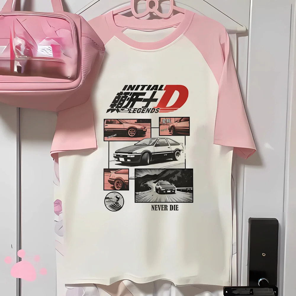 Initial d shirt girl kawaii y2k goth emo dollette shirt meme cute Retro korean fashion jojifuku