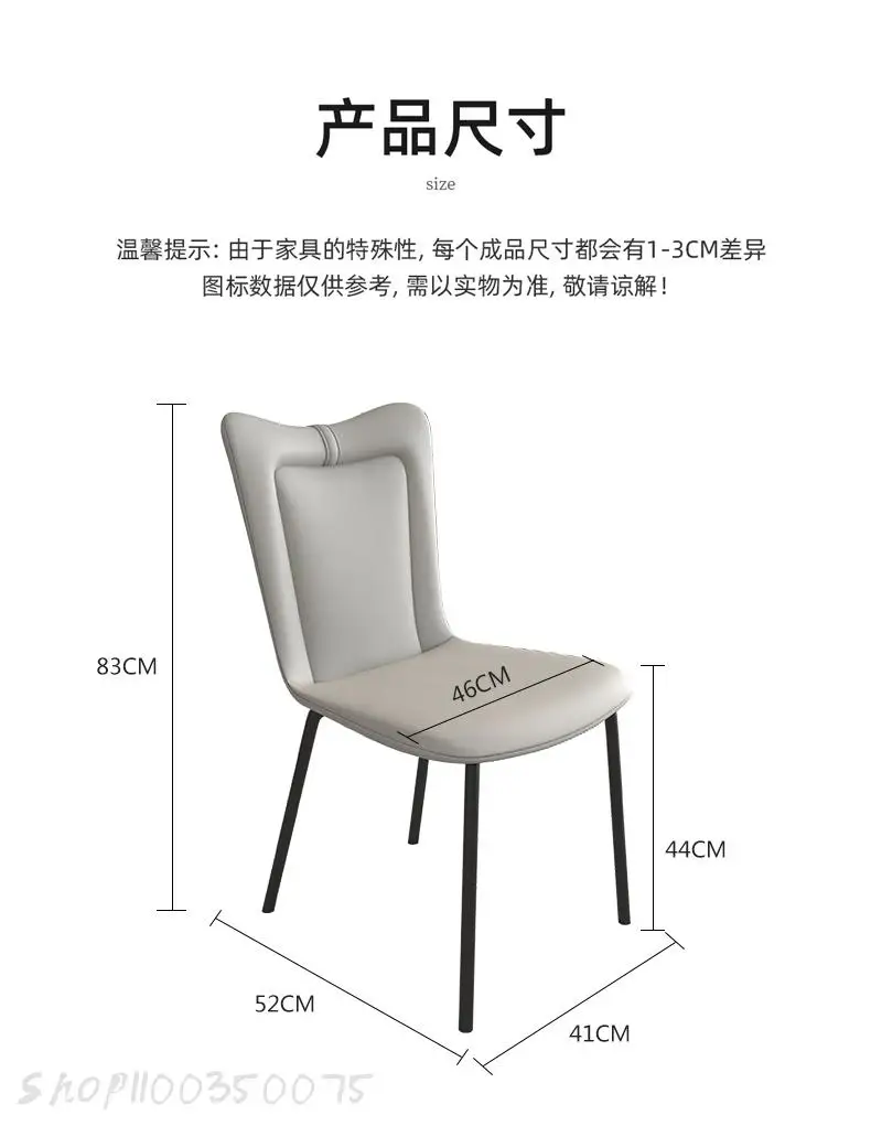 New New Nordic Minimalist Home Dining Chair Light Luxury Modern Designer Coffee Shop Milk Tea Shop Restaurant Dining Chair