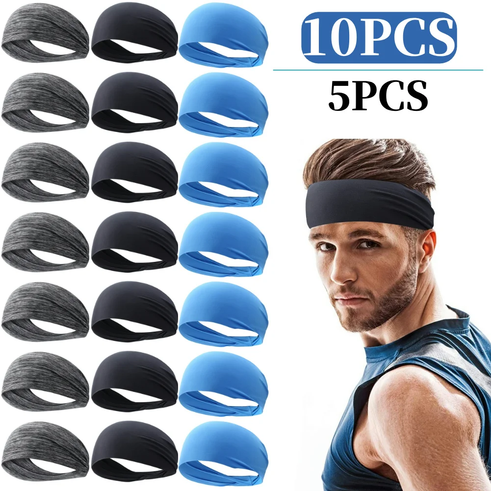Elastic Headband Quick Dry Sweat Absorption Headdress Anti-slip Sports Hairband Breathable for Yoga Running Biking Accessories