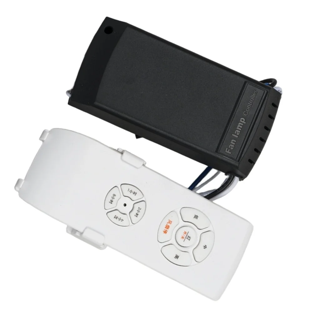 Wireless Fan Switch Ceiling Fan Remote For Home Energy Efficiency Black white 4 Timer Settings Compact Receiver Design