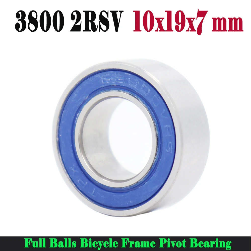 63800 2RSV MAX Bearing 10*19*7 mm 4Pcs C2 Full Balls Bicycle Frame Pivot Bearing 3800 2RS RSV Ball Bearings 63800-2RS 3800LLU