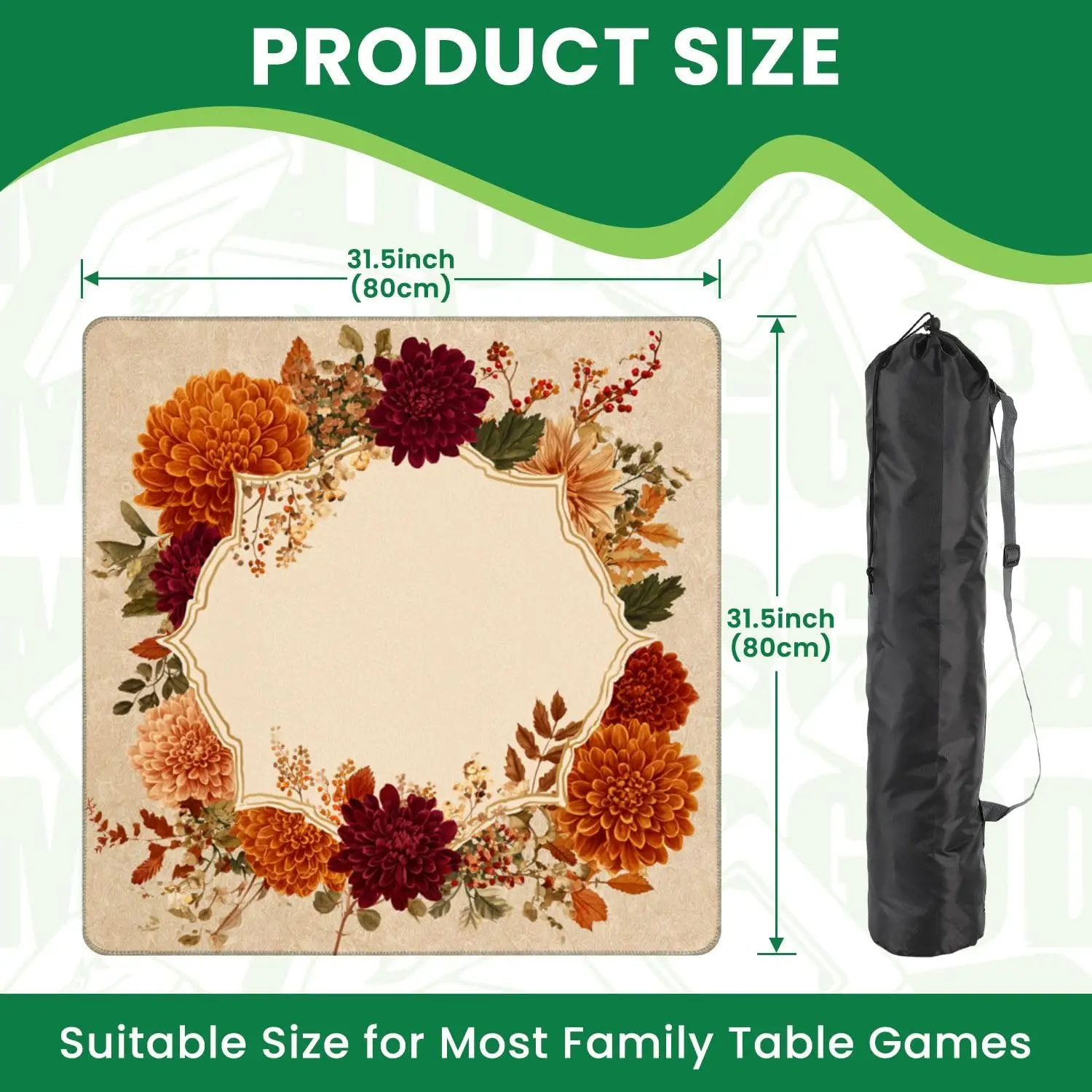 3mm Neoprene Luxury Mahjong Table Cover 31.5