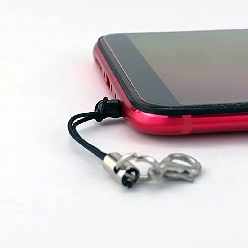 FZFZ 100Pcs 휴대 전화/USB 드라이브/키 체인/DIY 쥬얼리에 대 한 블랙 끈 랍스터 걸쇠 Lariat 코드 스트랩