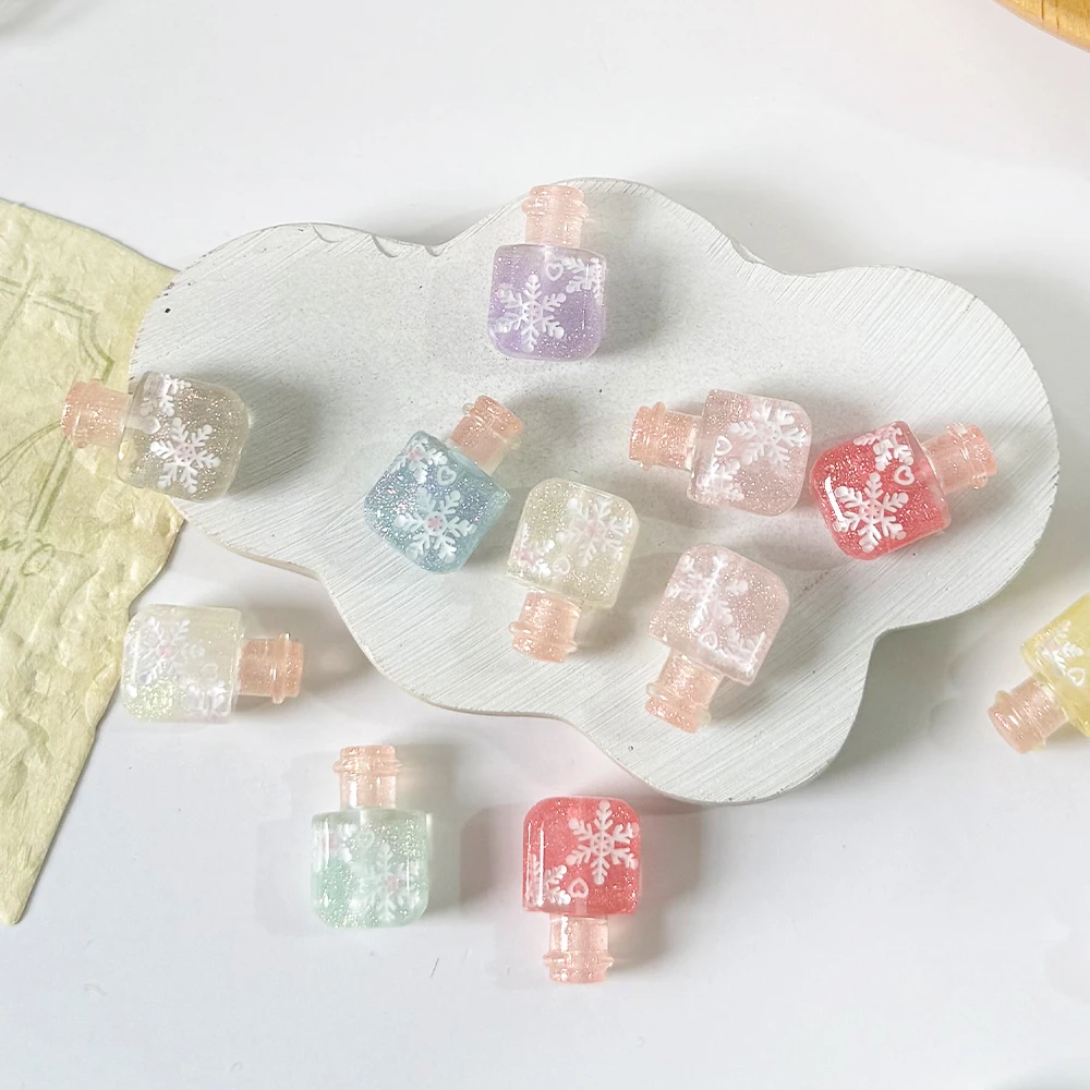 تصميم ودي 20 قطعة 12*19 مللي متر خرز ذاتي الصنع/صناعة يدوية/تأثير أورورا/خرزة راتينج ذاتية الصنع/شكل زجاجة عطر/إكسسوارات مجوهرات # 19613 #1