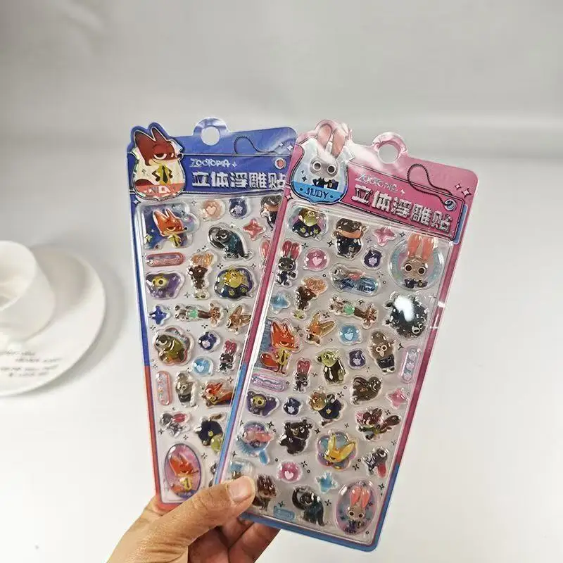 

Случайный 1 шт. Disney Zootopia Judith Hopps Nick Wilde трехмерная наклейка с кристаллами Diy чехол для телефона камера друг подарок на день рождения