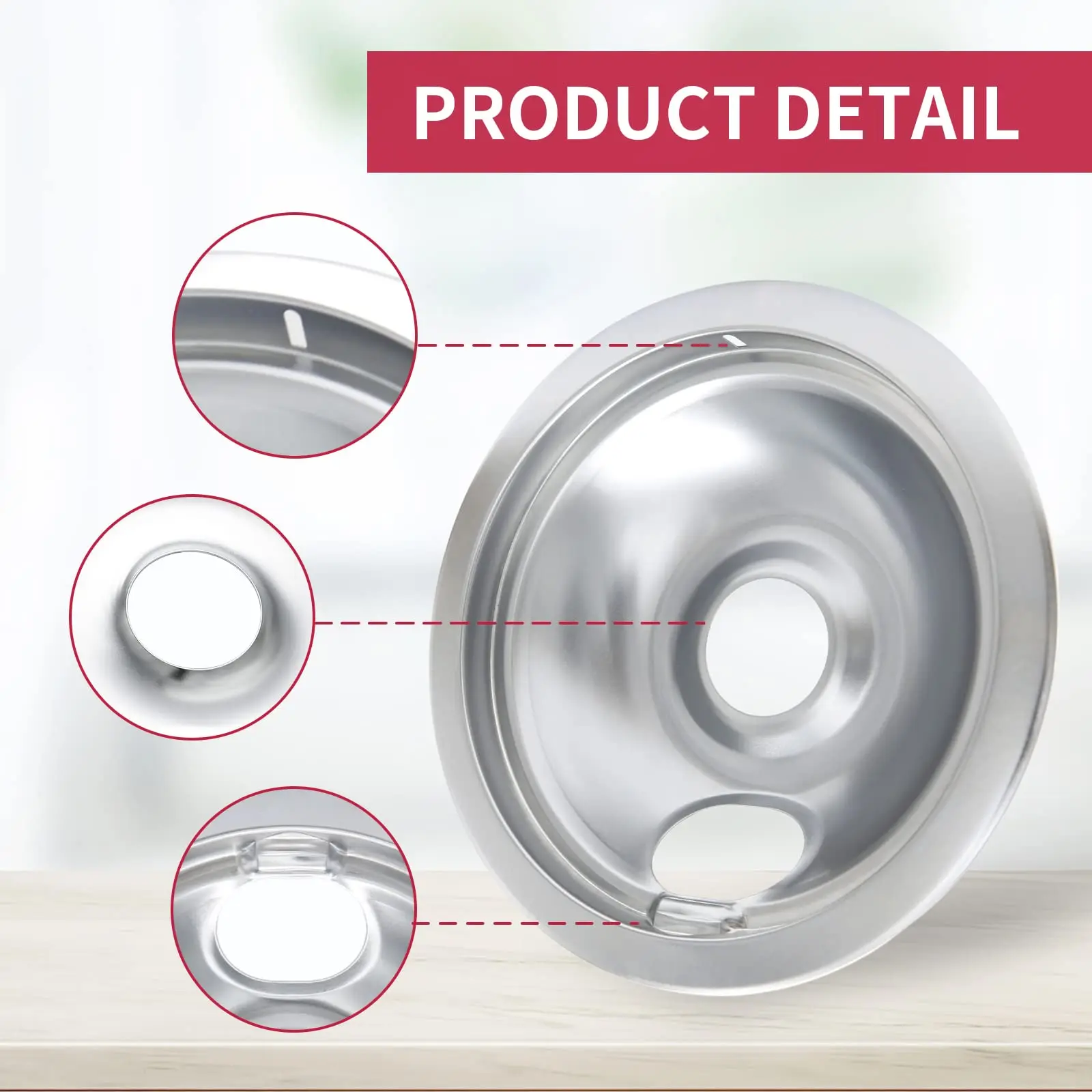 Round Hob Cover Drip Oil Filter Tray Stove Burner Drip Pans for Electric Stove Top Thickening to Prevent Bending and Rust