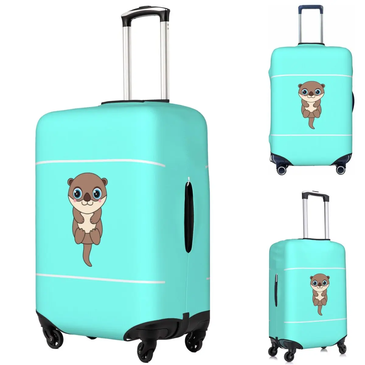 I Love You Like No Otter Suitcase Cover Protection Elastic Travel Luggage Protector Covers for 18-32 Inch