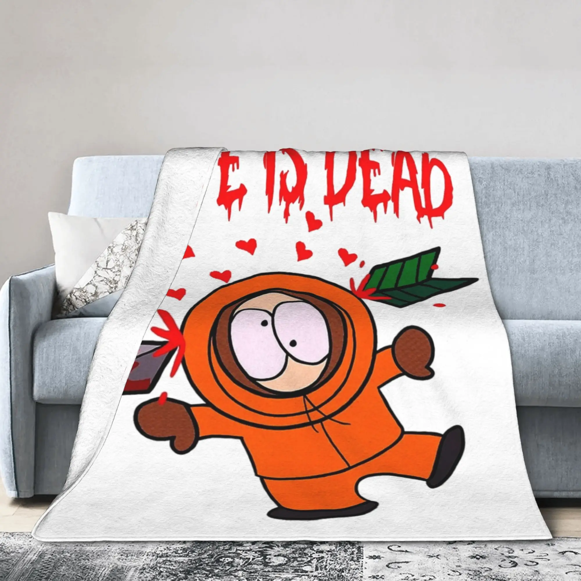 

Плед Love Is Dead Kenny South-Parks, вельветовый, весенне-осенний, многофункциональный, мягкий, для дивана, офиса, кровати