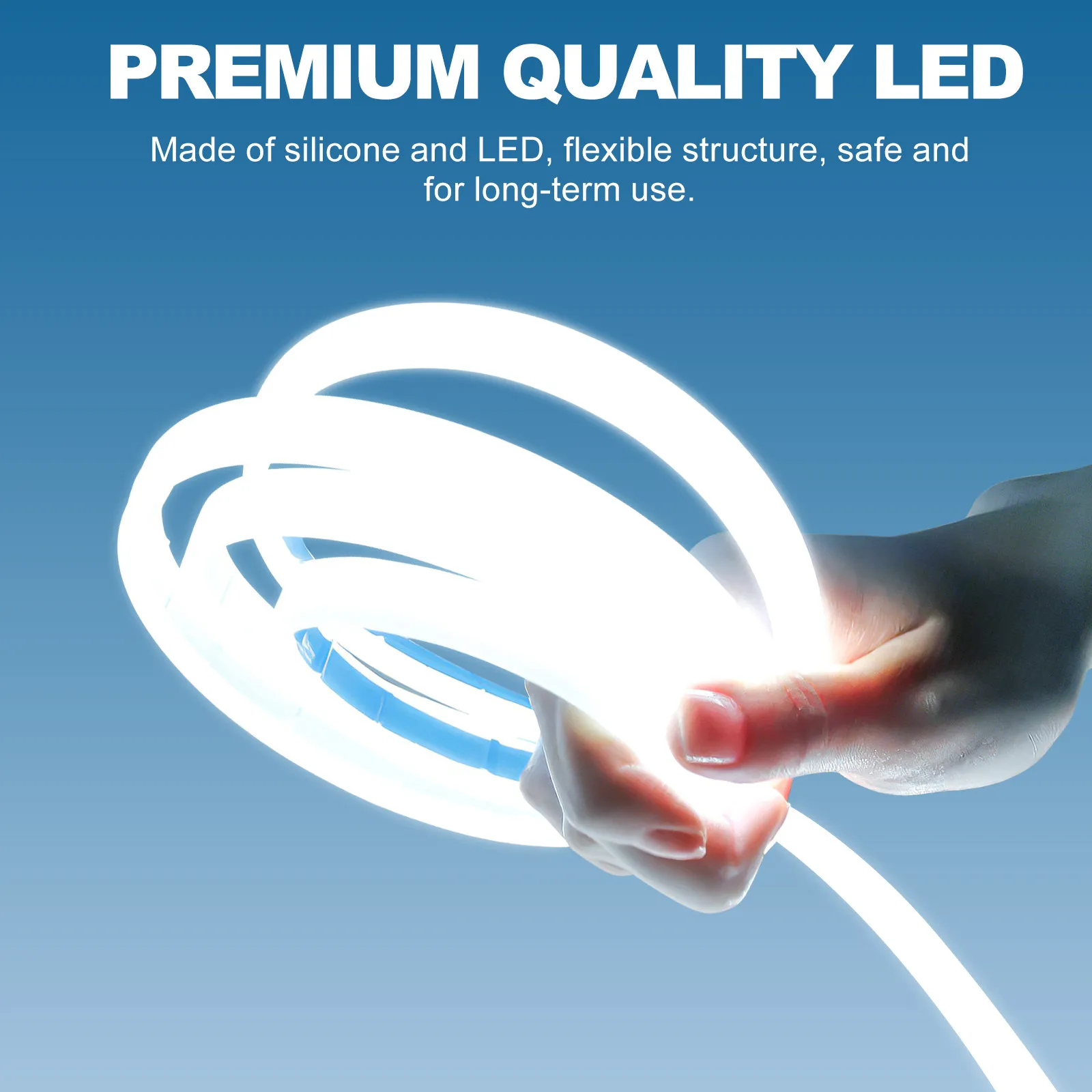 Car Hood LED Strip Flexible Bright White Premium Quality Engine Hood Decorative Strip Light for Car Exterior Safety