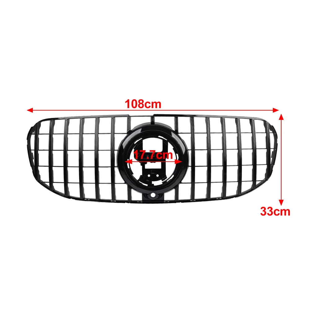 ​Car Front Bumper Radiator Hood Diamond Grille For Mercedes Benz GLS Class X167 GLS450 GLS580 2020 2021 2022 2023 2024