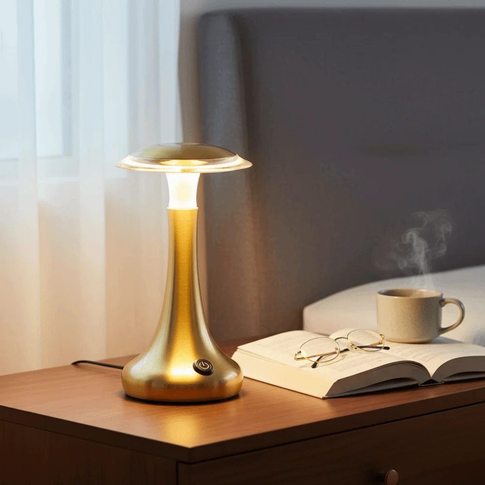 

Перезаряжаемая беспроводная светодиодная настольная лампа с сенсорным управлением, питанием от USB, для кафе