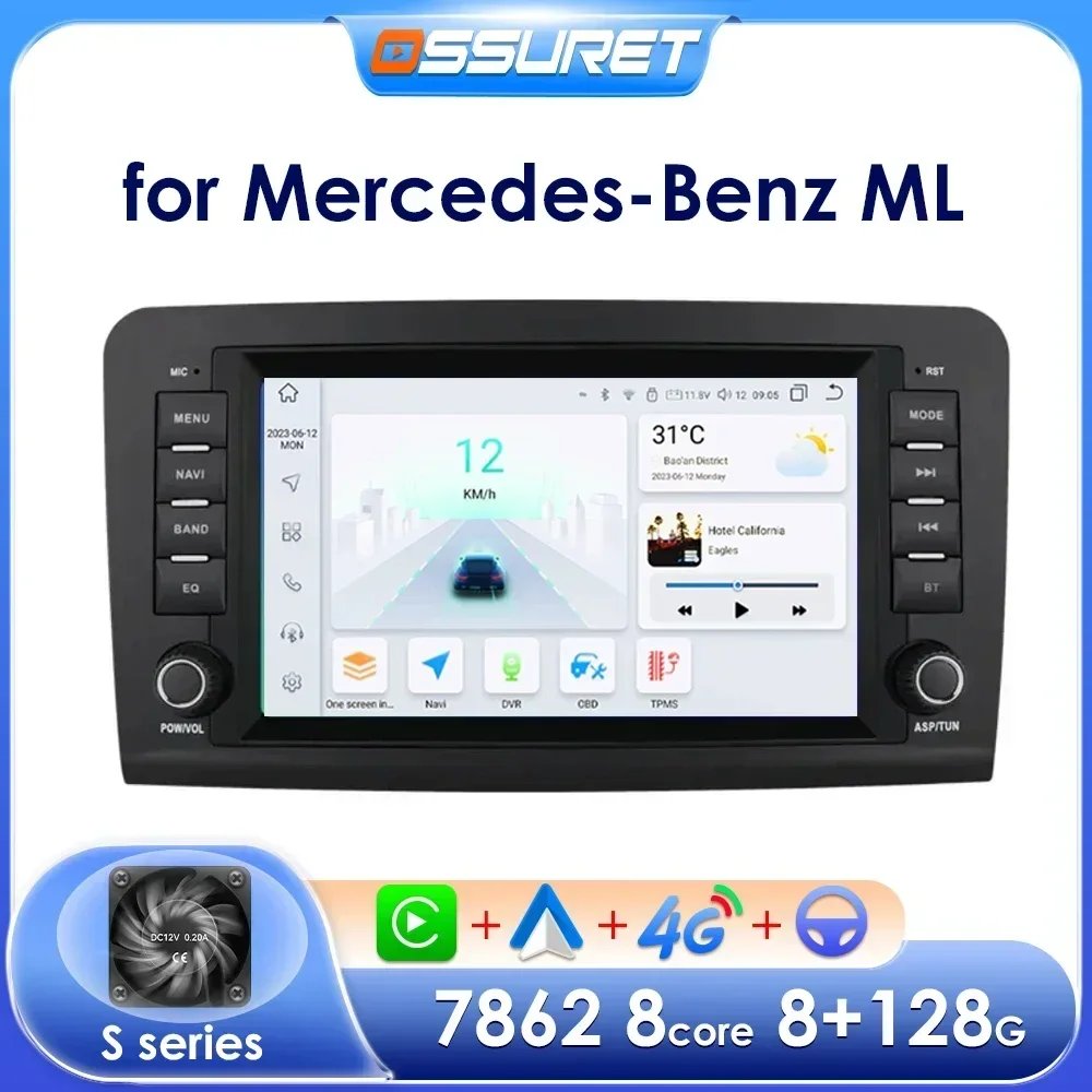 Android Car Radio for Mercedes-Benz ML W164 X164 ML350 ML300 GL500 ML320 ML280 GL350 Multimedia Carplay Car GPS Stereo Player