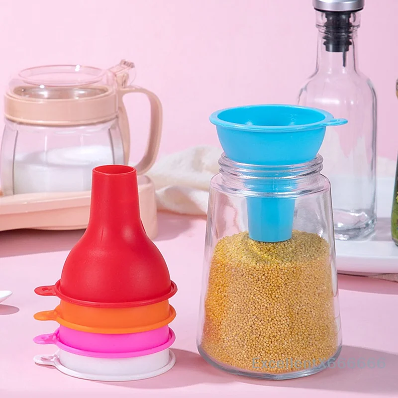 8 ซม.ช่องทางขนาดใหญ่ Multi-Function ไวน์รั่วน้ํามันรั่วอุปกรณ์ครัวซิลิโคนกว้างปากช่องทางนมผง Bean