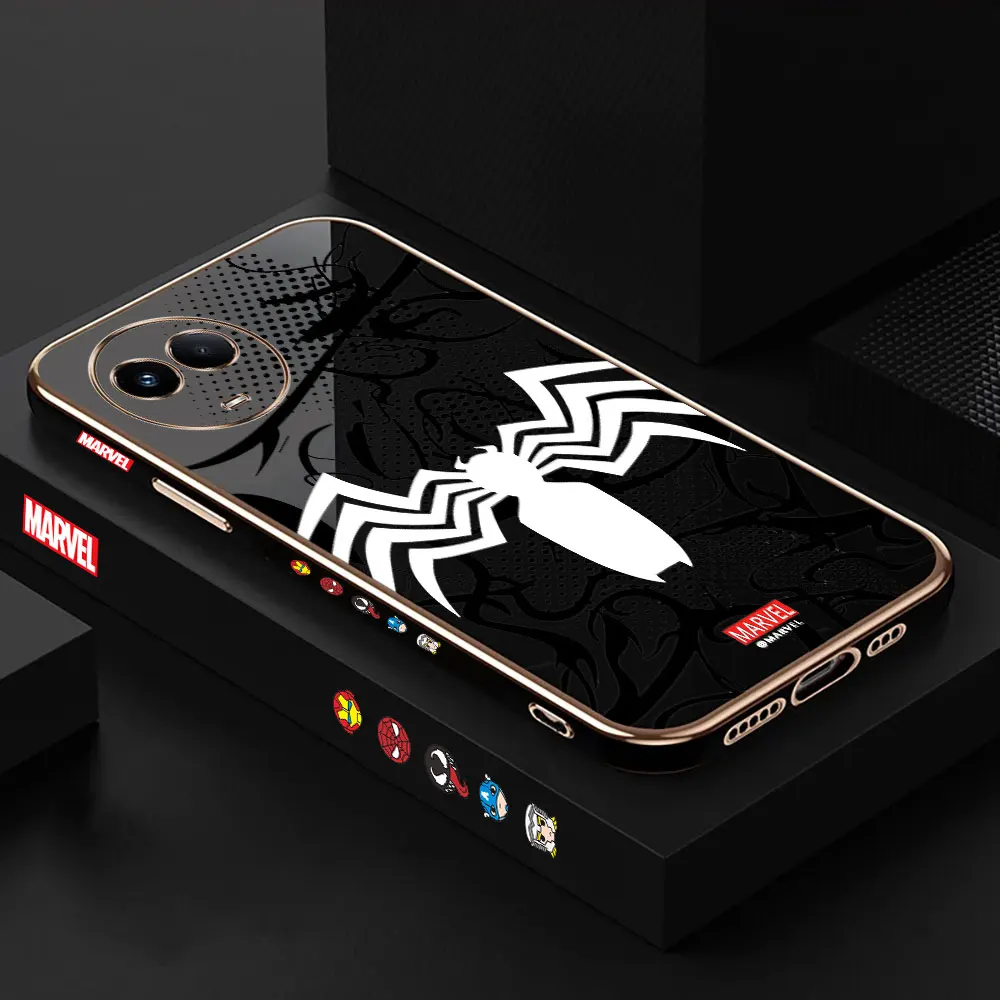 Coque avec logo Marvel Spider Man Venom, coque pour Realme 11 10 9 9I 8 8I 7 7I 6 5 6S 5I 5S 6I C17 X5 K7X Narzo 60X 60 50I 50 PRO PLUS