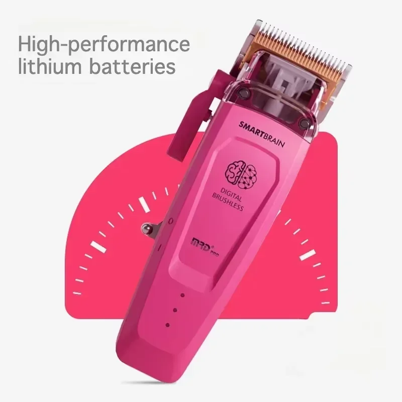 MRD Clippers Professional Full Metal Body High-Torque Digital Brushless Motor Cordless Hair Clipper for Barbers