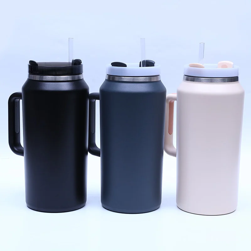 Thermos Cup Fashionable Sealed Insulation High Capacity Keep Drinks Hot Or Cold Leak-proof And Slip-proof Office Use Solid