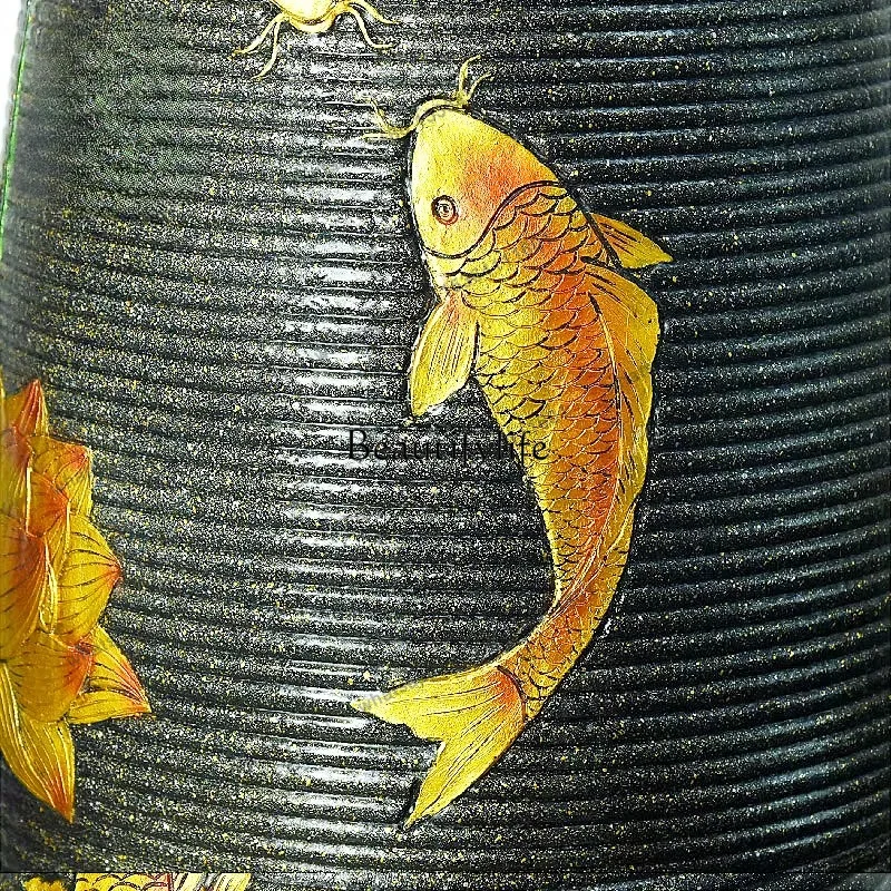 Factory Direct Lucky golden carp, flowing water fountain landing European-style opening ornament, living room indoor water