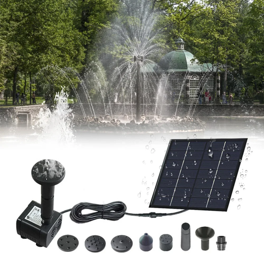 

Solar Water Pump Solar Garden Fountain Solar Panel Powered Water Fountain Pool Pond Garden Water Sprinkler Sprayer