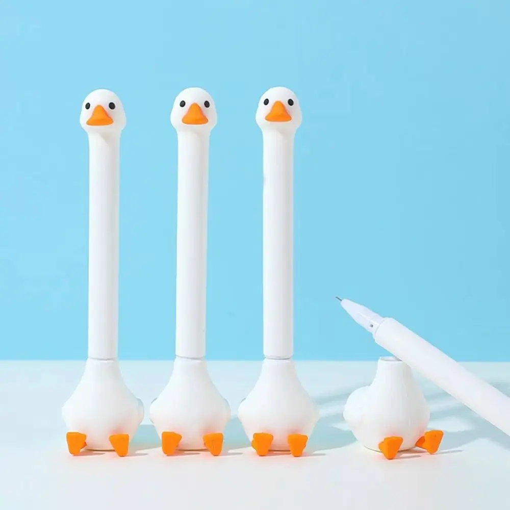 Simple Quick-drying Gel Pen 0.5mm Black Ink Standing Animal Neutral Pen Press Type Ballpoint Pen Stationery