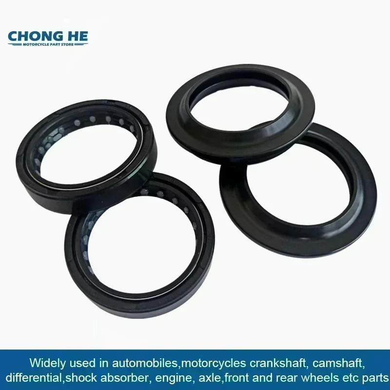 

43x55 43 55 Motorcycle Front Shock Fork Damper Shaft Dust Oil Seal Retainers For Yamaha BT1100 BULLDOG BT 1100 XJR1200 XJR 1200