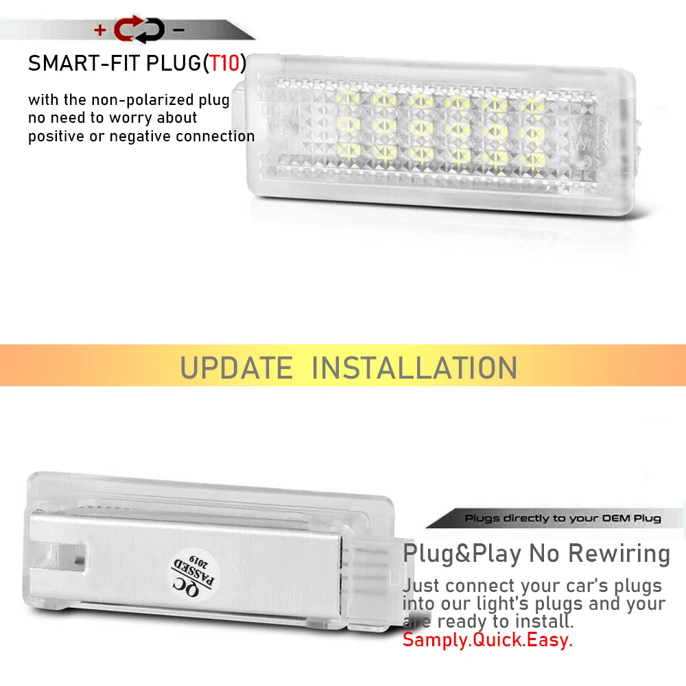 4pins Car Interior Footwell Courtesy LED Lights For BMW E61 Touring  E60 E61 M5 F10 F11 E90 Sedan E92 Coupe F01 F02 F03 F04 G11