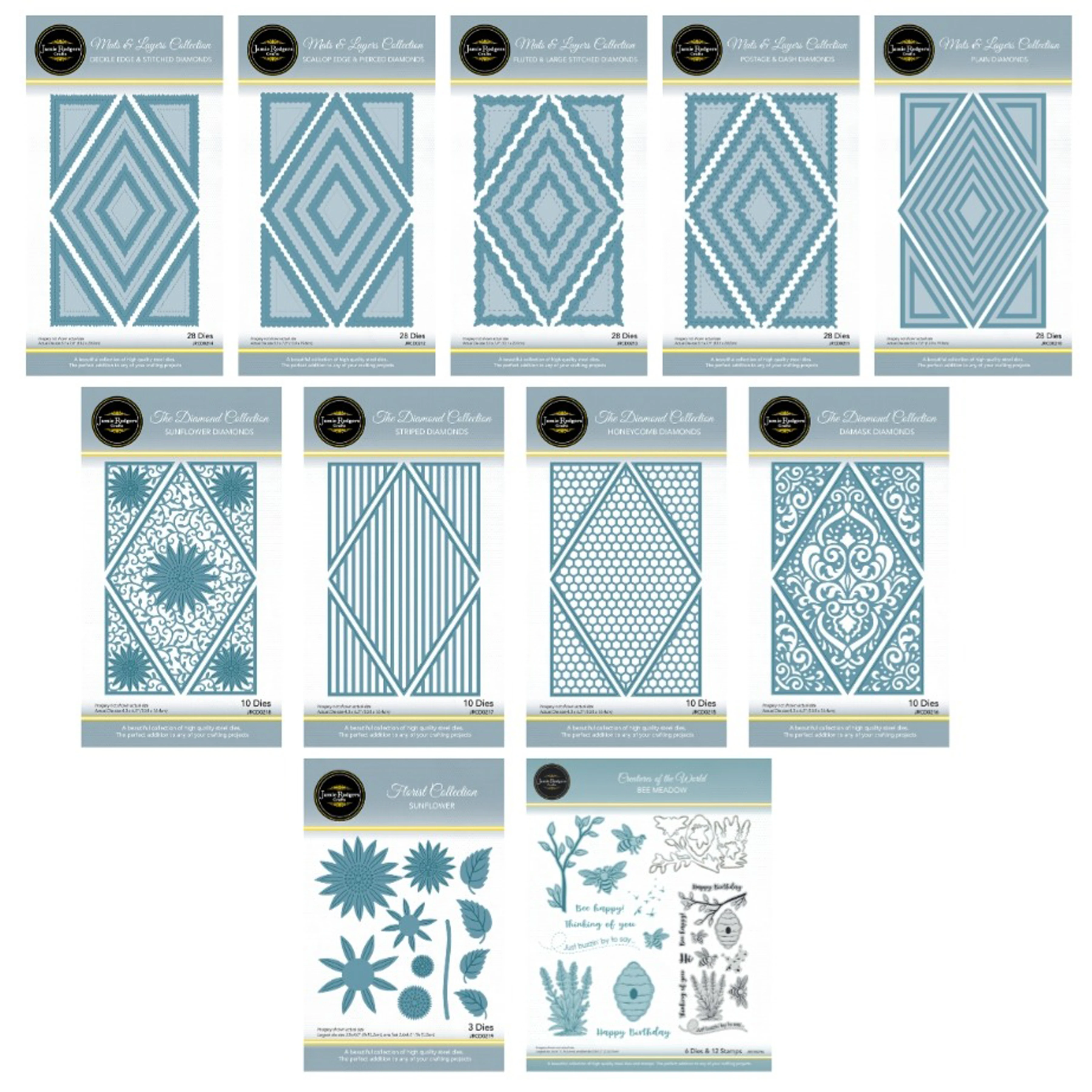 

Scallop Edge & Pierced Shaped Diamonds Metal Cutting Dies Handmade DIY Embossing Making Scrapbook Photo Album Craft Decoration