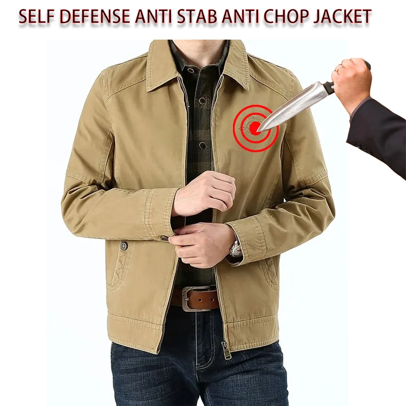 2025 Anti Cut Clothes Retro Self Defense Safety Jacket Flexible Hidden Type FBI POLICE Full Body Protection Anti Stab Clothing