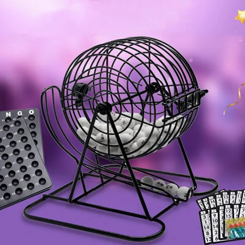 Jumbo Bingo Cage Deluxe Lottery Ball Machine Game Welded Wire Entertainment Tool For Events Celebrations And Other Activities