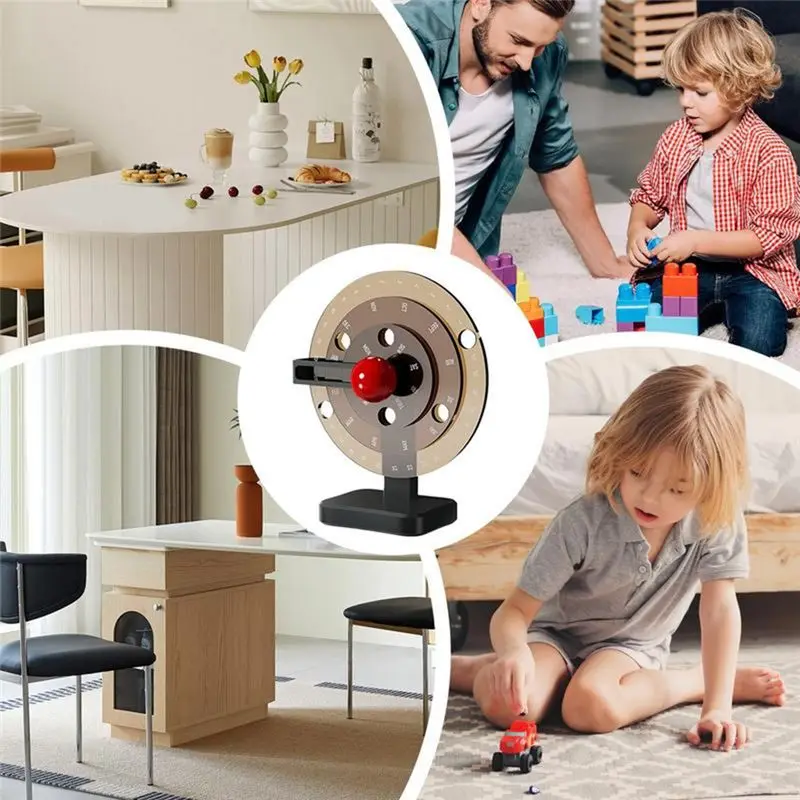 A29F-Kalender Acryl Disc Decor Tafelblad Kalender Nieuwigheid Eenvoudige Handmatige Roterende Kalender Desktop Decoratief