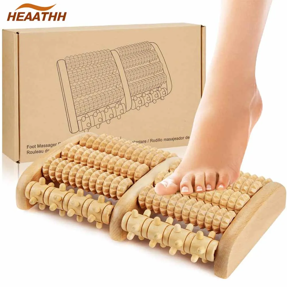 

Wooden Roller Foot Massager Wood Massage Reflexology Relax Relief Massager Foot Spa Anti Cellulite Foot Massager Care Tool