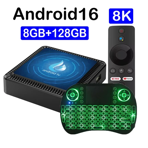 Muy rápido Q17 Android16 8K Ultra 4K Smart TV Box Allwinner H313 5G Wifi BT6.0 Asistente de Google 8GB128GB Android 16 reproductor multimedia